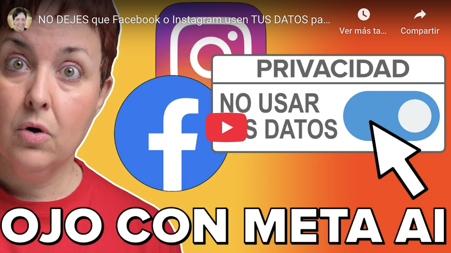Cómo evitar que Facebook o Instagram usen TUS DATOS para Meta AI