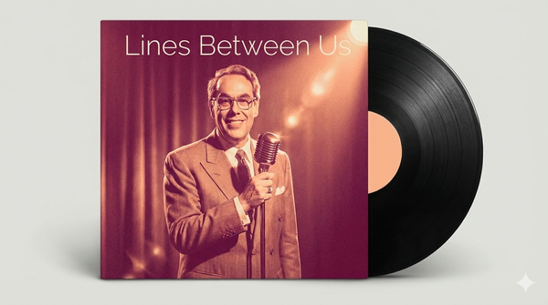 Mockup del disco EP «Lines Between Us» que puedes escuchar en Suno